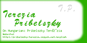 terezia pribelszky business card